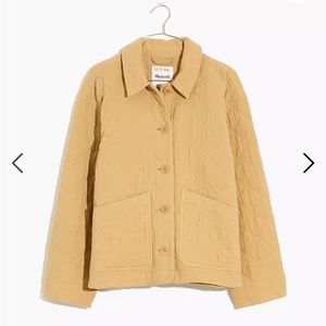 madewell quilted lightspun cropped shirt jacket